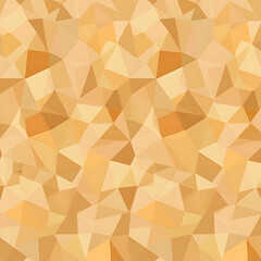 Poster - Gold Geometric Facets Low Poly Art Style Texture Seamless Background Pattern Mosaic Design Element