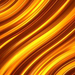 Poster - Golden Dynamic Stripes Curving Elegantly in a Flowing Pattern Abstract Artistic Visual Design