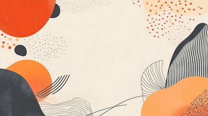 Poster - Abstract shapes, muted colors, minimalist design, creative background, social media banner