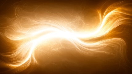 Poster - Golden Radiance Abstract Energy Flow Background Illustration Emanating Warmth and Dynamic Motion