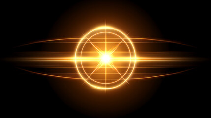 Poster - Golden Radiance Portal Energy Spectrum Light Burst on Deep Background for Cosmic Display Effects