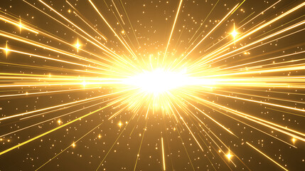 Poster - golden radiance of speeding light streaks on a stellar backdrop design for digital artwork projects