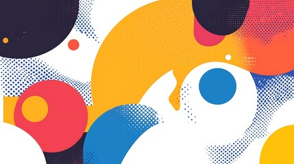 Poster - Abstract colorful circles overlapping. Background pattern. Graphic design. Possible use for poster or cover