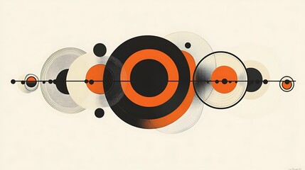 Poster - Abstract Circles Arrangement on a Light Background. Possible Use Stock photo for graphic design, art, or digital wallpaper