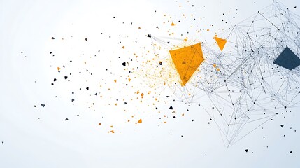 Poster - Abstract network design, geometric shapes