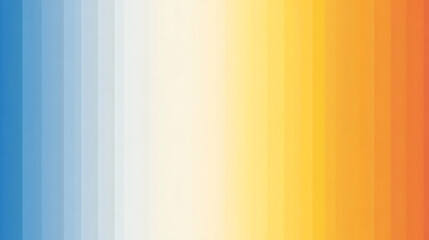 Poster - Gradient Transition from Cool Blue to Warm Orange Spectrum with Vertical Bands Abstraction