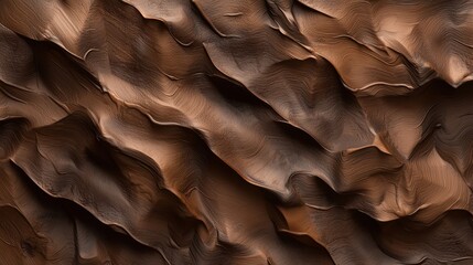 Poster - Hyper-realistic seamless clay ripples, earthy tones with detailed texture and depth.