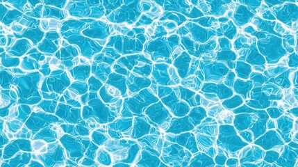 Poster - Hyper-realistic seamless ocean water ripples, bright sunlight shimmer for transparent effects.