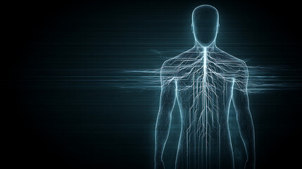 Poster - Human Nervous System Depiction Illuminating Medical Science Research and Innovation in Healthcare