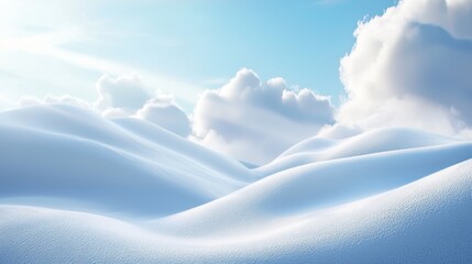Poster - Realistic seamless fluffy cloud waves, intricate sky ripple patterns, sunlit summer texture.