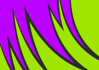Aufkleber - Abstract background with curved zigzag line pattern