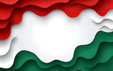 Aufkleber - Abstract waving Hungarian flag background, graphic design, versatile
