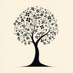 Poster - Ornamental tree design, abstract floral, elegant, artistic, background image, use for posters, prints, social media, etc.