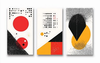 Poster - Abstract geometric posters, modern design, artistic composition, printable templates
