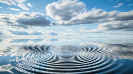 Fototapete - Seamless realistic cloud ripples, glowing under bright blue skies, perfect for a summer background.