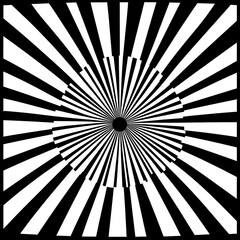 Poster - Abstract radial pattern design, graphic element, optical illusion