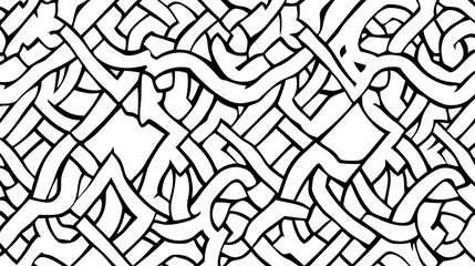 Poster - Intricate Interwoven White Lines on White Background Artistic Design Monochrome Composition Detailed