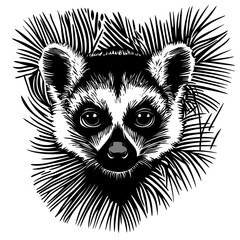 Poster - Cute Cartoon Animal Head, Tropical Design, Vector Illustration, Suitable for Print