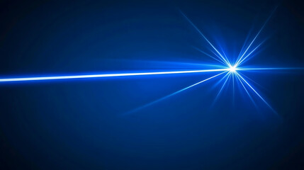 Poster - luminous burst of light and linear blue beam displaying a science fiction futuristic effect