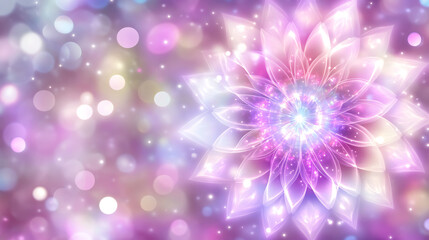 Poster - Luminous Floral Display Captivating Bokeh Lights Shimmering Radiance Artistic Impression Elegant Bloom