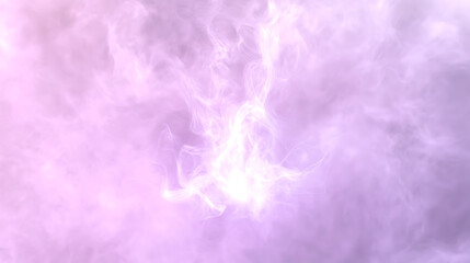 Poster - Luminous Nebula Cloud Burst of Energy Phenomenon Backdrop in Pastel Purple and White Hues