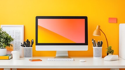 Aufkleber - Modern Workspace with Computer