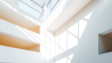 Aufkleber - Modern architectural interior with natural light