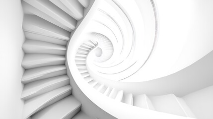 Poster - Spiral Staircase in Modern Architectural Interior