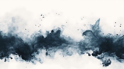 Poster - Abstract Ink Flow on White Background. Possible Use Stock photo for design elements