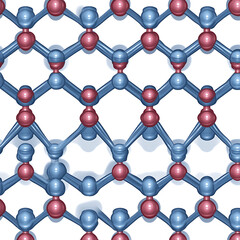 Microscopic Lattice Structure Presentation of Interconnected Atoms in Molecular Grid Arrangement