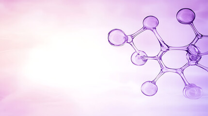 Poster - Molecular Structure in Light Purple Hues Representing Scientific Concepts and Chemical Composition