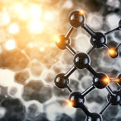 Poster - Molecule Structure Scientific Illustration Nano Technology Design Connection and Interconnectivity