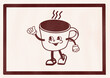 © Westend61 - Vintage groovy style illustration of a cheerful coffee cup character
