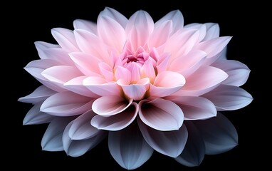Poster - Close-up of a delicate pink dahlia flower