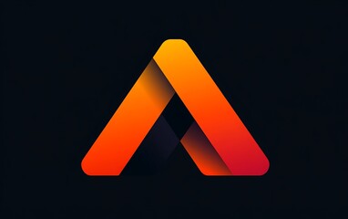Poster - Abstract logo. Corporate icon. Triangle gradient shape. Business background. Possible branding use