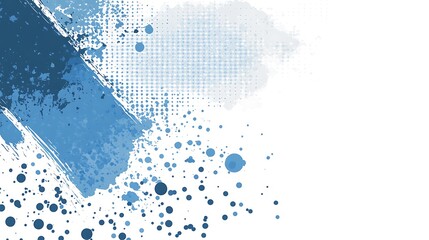 Aufkleber - Abstract grunge background with blue watercolor splash texture for design and creative use