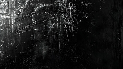 Poster - Abstract dark texture with scratches and smudges creating a moody background for design