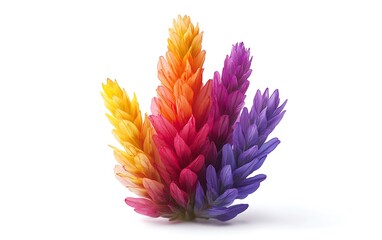 Poster - Colorful Lupin Flower Blossom Against White Backdrop for Botanical Designs and Artistic Backgrounds