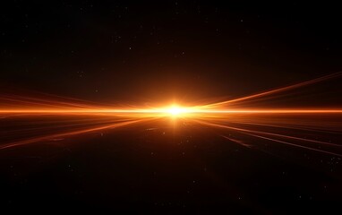 Poster - Abstract cosmic horizon A fiery celestial object flares in space, ideal for a sci-fi project