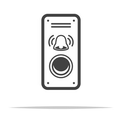 Wall Mural - wireless door bell outline icon transparent vector isolated