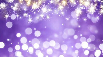 Poster - Purple Celebration Backdrop with Sparkles and Bokeh Lights for Festive Occasions and Joyful Events