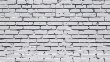 Wall Mural - style and type of a white brick wall, showcasing a classic and rustic layout. The bricks are arranged in a horizontal pattern, with each row slightly offset from the one above, creating a traditional 