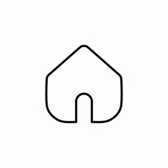 Aufkleber - home main menu icon vector sign