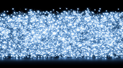 Poster - Shimmering Glitter Cascade a Luminous Array of Sparkling Particles Abstract Illustration On Dark Backdrop