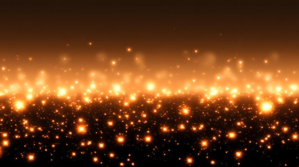 Poster - Sparkling Orange Light Explosion with Particle Effects on Dark Backdrop for Festive Design