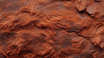 textured surface of brown fur resembling animal hide showing a rich variety of colors and fibers und