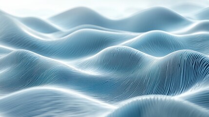 Poster - Calm Ocean Waves with Smooth Curves and Gentle Flowing Lines