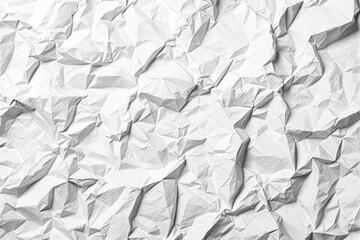 Poster - Abstract textured white paper background with crumpled geometric folds.