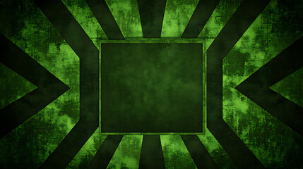 Poster - Textured Green Frame with Sunburst Pattern Edges for Visual Effects and Graphic Compositions