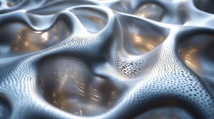 Fototapete - Abstract Texture with Wavy Surface and Soft Light Reflection